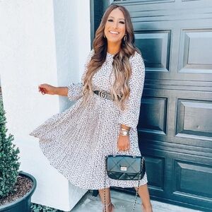 Elegant Long Sleeve White Dress